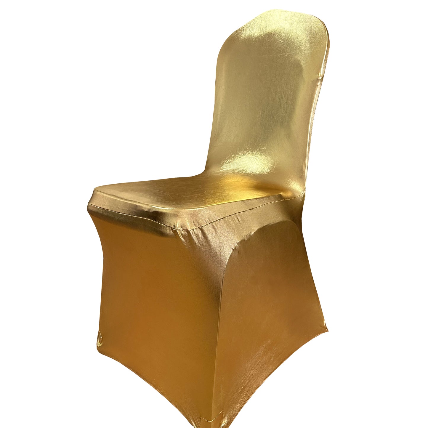 iEventStar Stretch Chair Cover Chair Slipcover Chair Decoration for Wedding Banquet Party (Shiny Gold)