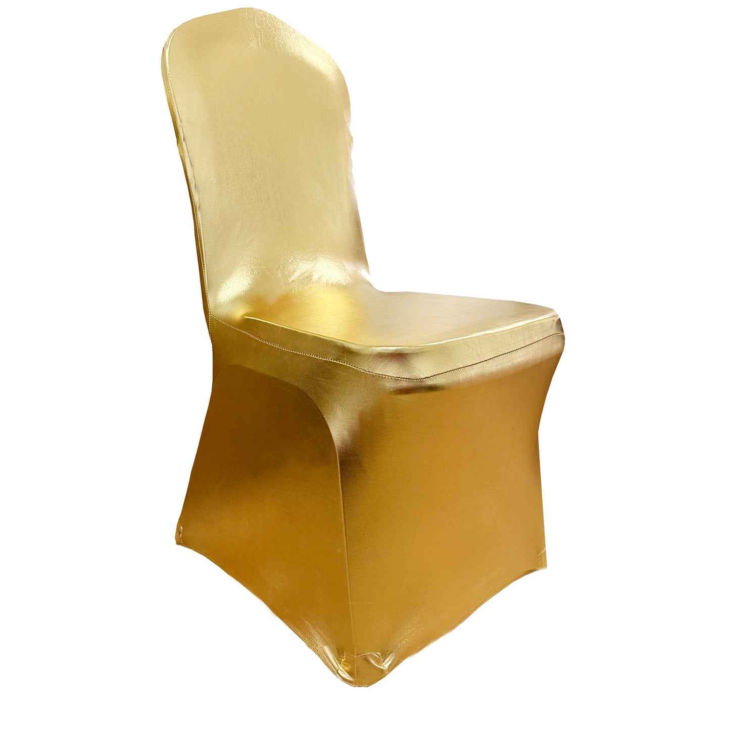 iEventStar Stretch Chair Cover Chair Slipcover Chair Decoration for Wedding Banquet Party (Shiny Gold)